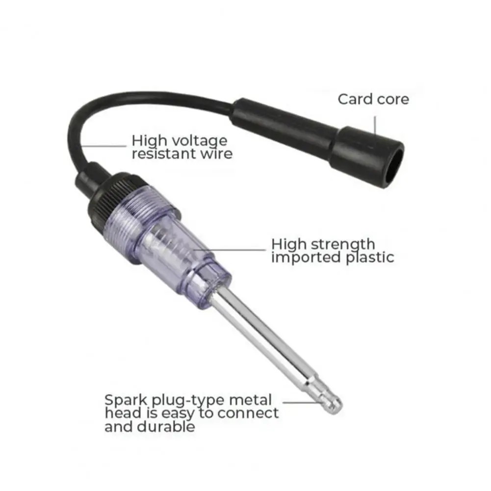 Car Spark Plug Tester Accurate Universal High Voltage Resistance Metal Stable Ignition Diagnostic Tester for Car Accessories