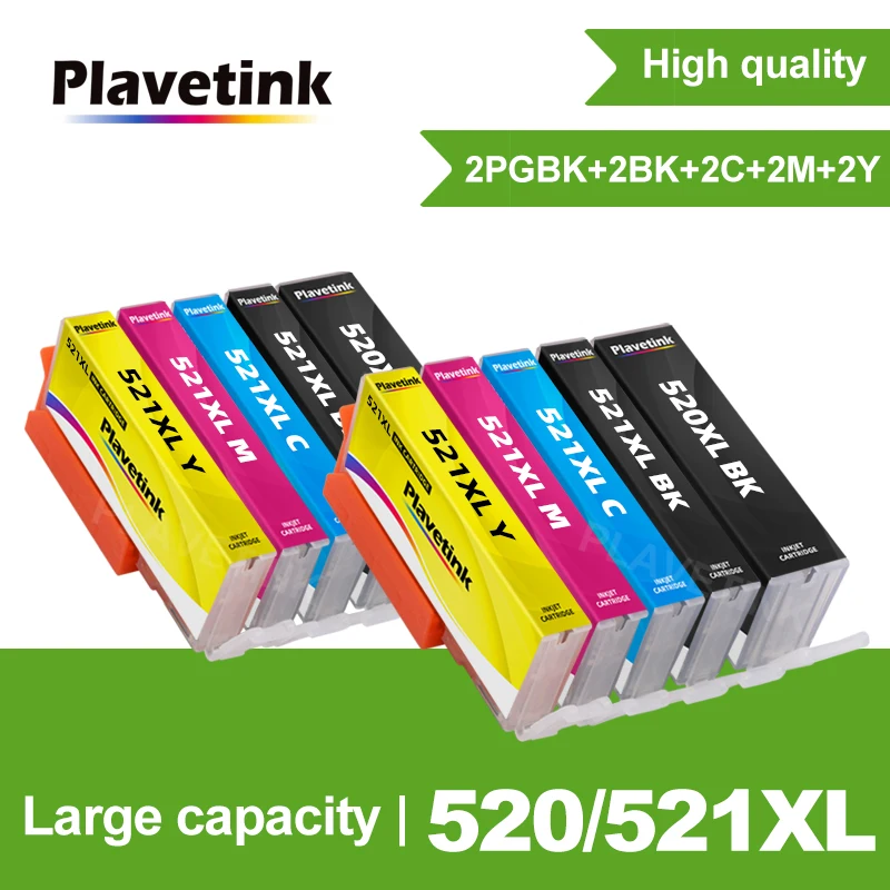 Plavetink Full Ink Cartridge PGI 520 CLI 521 XL for Canon Pixma MP540 MP550 MP560 MP620 MP630 MP640 MP980 MP990 MX860 MX870 | Компьютеры и