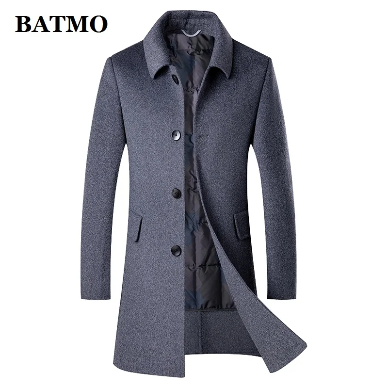 BATMO new arrival winter 90% white duck down liner thicked wool trench coat men,men's wool jackets,men's wool warm coat 2105 BATMO new arrival winter 90% white duck down liner thicked wool trench coat men,men's wool jackets,men's wool warm coat 2105