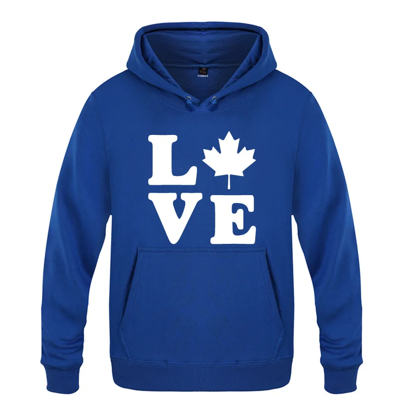 Мужские толстовки с капюшоном Канада любовь канадский принт "Кленовый лист" флисовая мужская кофта-худи с длинным рукавом мужская Толстовка пуловер хип-хоп Уличная одежда