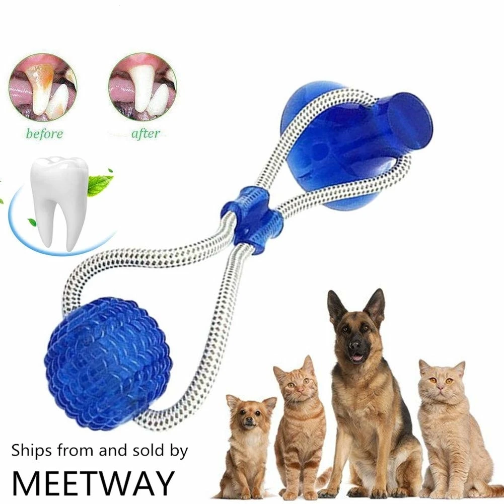 Pet Molar Bite puppy игрушки для больших собак чистый зуб безопасность Эластичность Мягкая интерактивная игрушка для собак мяч с веревкой игрушки