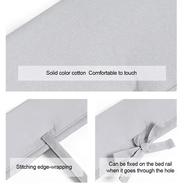 3 - Piece Crib Rail Cover Protector Baby Crib Rail Cover Protector Set Safe Teething Guard Wrap For Cribs Side Front Rails 6