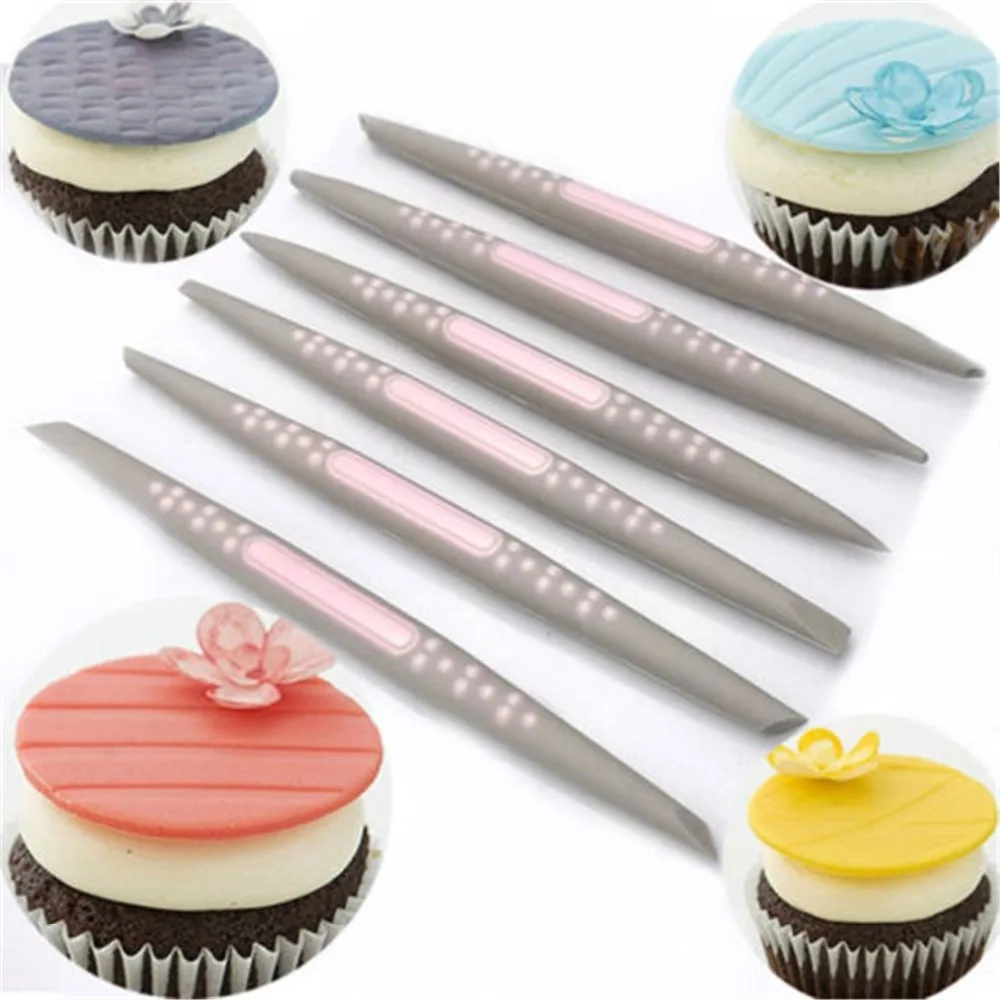 6PcsSet Sugar Cake Engraving Pen Fondant Modelling Tools Cake Decorating Carving Tools Fondant Gum Paste Chocolate Accessories2
