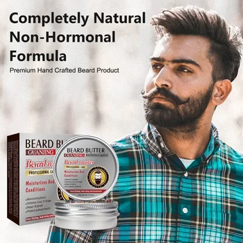 

Hot Beard Balm Strengthens Softens Nourish Beards Mustaches Leave-in Conditioner for Men t6