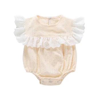 

Ins Newborn Baby Girls Rompers Korean Style Bodysuits for Infant Gilrs Short Sleeve One Piece Clothes for Toddler