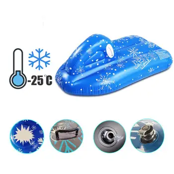 

Winter Inflatable Ski Ship Floated PVC Skiing Board With Handle Durable Children Adult Outdoor Snow Board Skiing Accessories 4