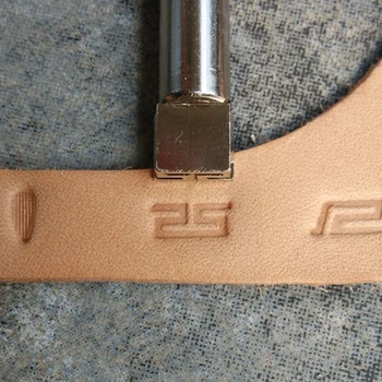 

Advanced steel Geometric border Recursive patter Hand-work unique design leather working tools carving punches stamp craft tools