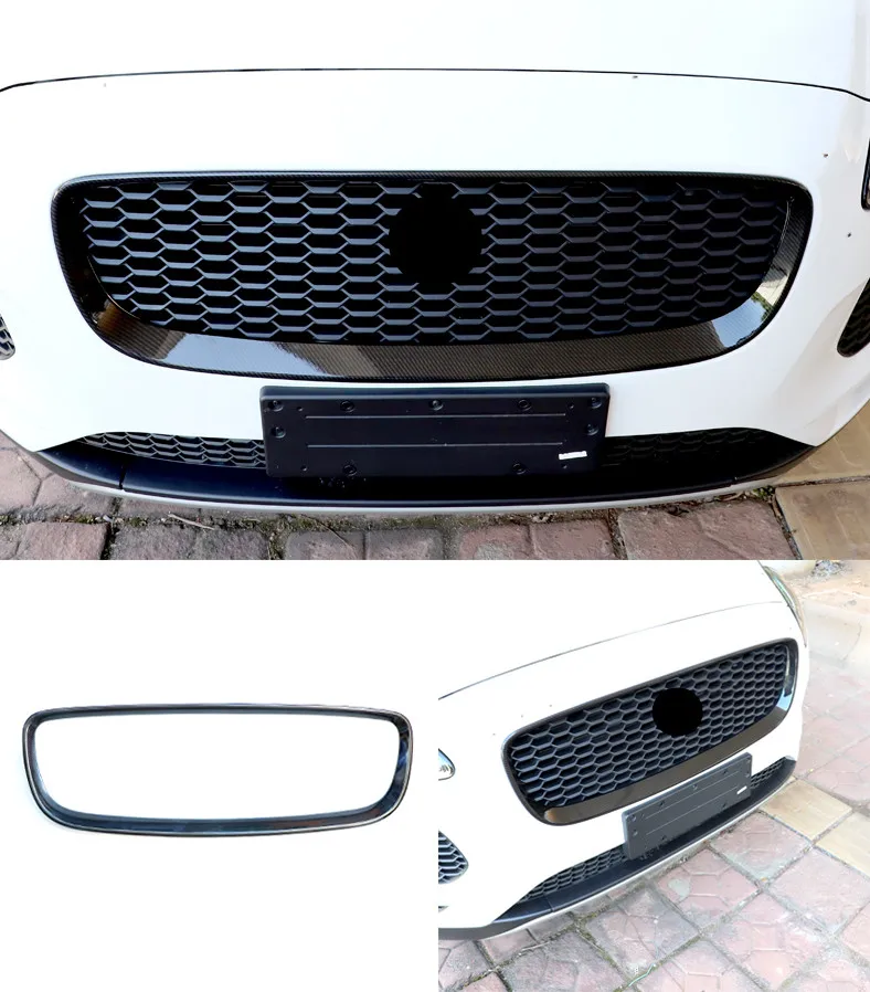 World Datong углеродное волокно текстура яркий черный ABS decoraion Передняя Нижняя решетка капота для Jaguar E-pace Epace 17-19