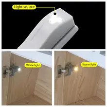 10 шт. 12 В светодиодный сенсорный индукционный светильник для шкафа, внутренняя шарнирная лампа, сенсорный светильник, ночной Светильник для шкафа