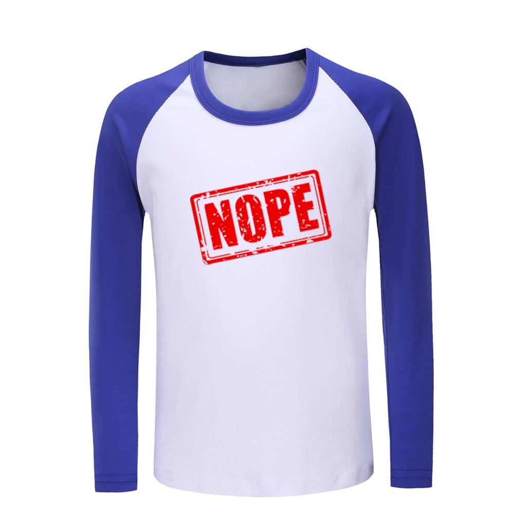 Детские футболки с принтом «Nope Phonetic symbol» и принтом «Nope» Детские футболки с графическим принтом топы с длинными рукавами для мальчиков и девочек