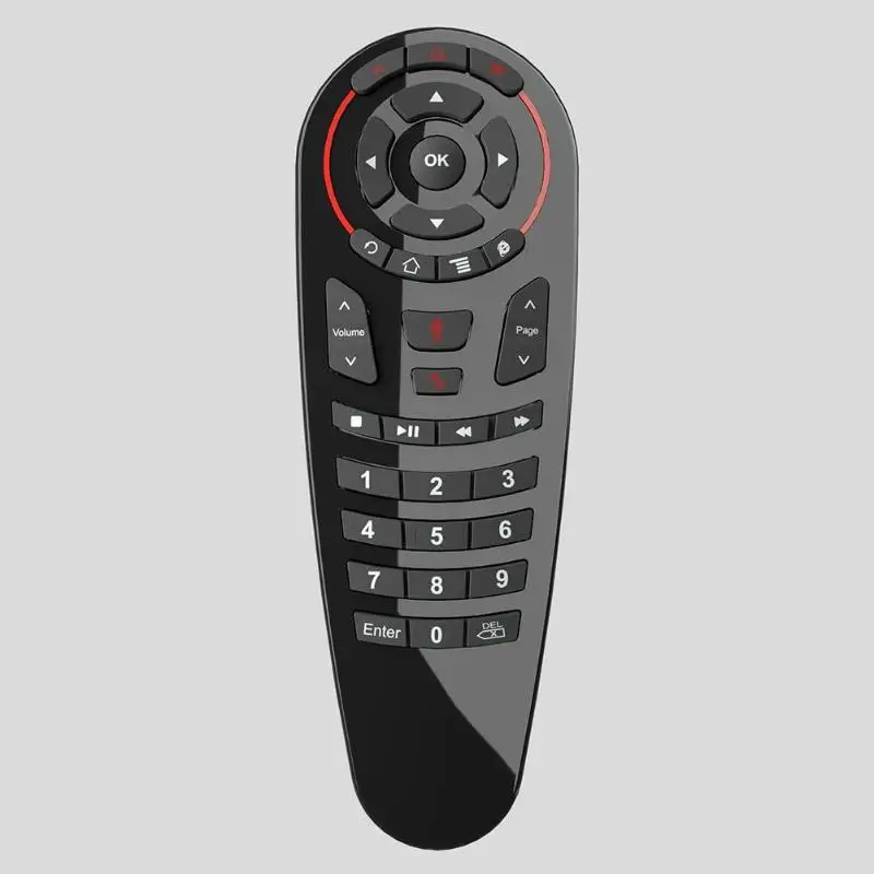 

G30 6-Axis Gyroscope Fly Air Mouse Voice Remote Control Mini 18 Keys Keyboard Feeling Comfortable and Convenient 165*55*25mm