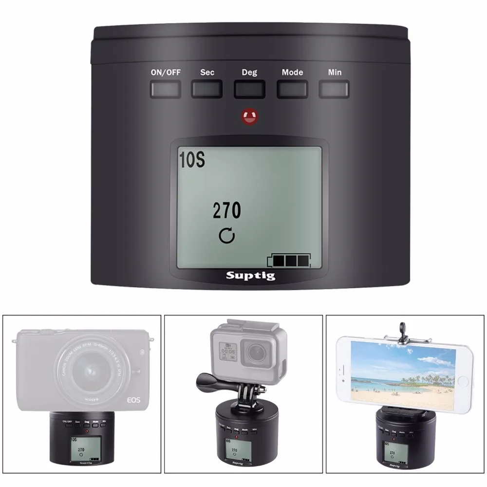 Автоматическое вращение на 360 ° карданный подвес для задержки фотосъемки GoPro Hero 9 8