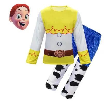 История игрушек 4 Yodeling Cowgirl Jessie костюмы для косплея для девочек Beyond костюм Джесси на Хэллоуин карнавальные Вечерние - Цвет: Синий