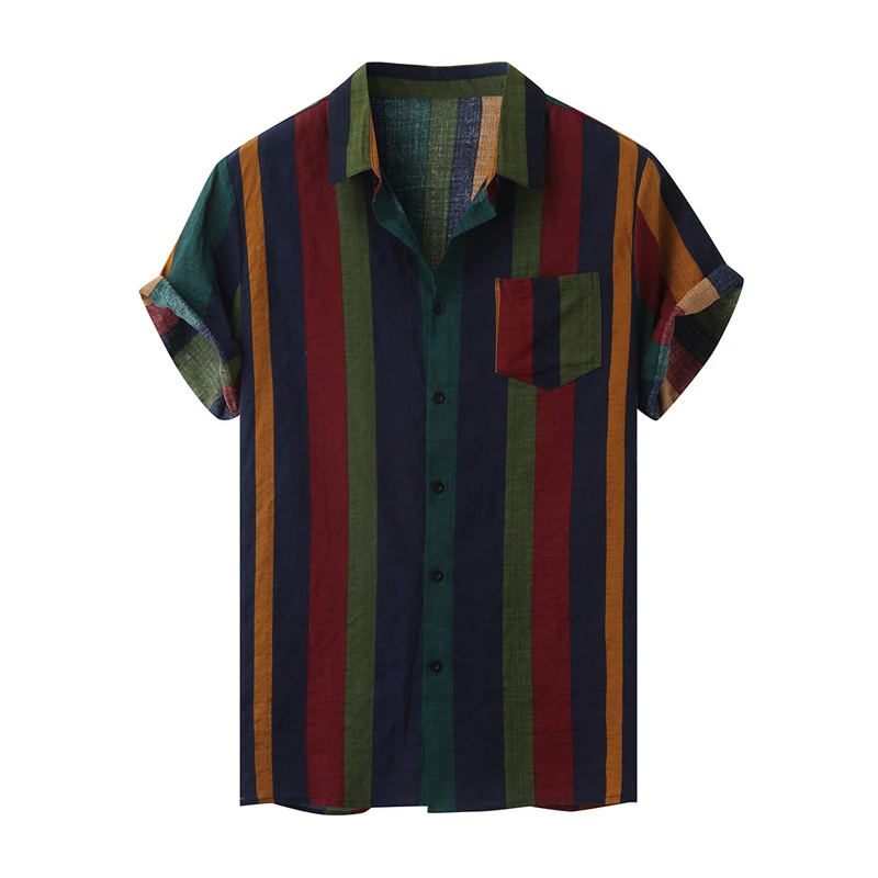 Camisa havaiana listrada Clearance
