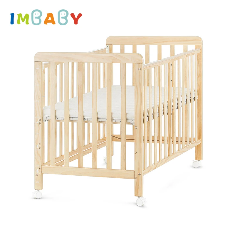 IMBABY многофункциональная детская кроватка, FSC и сертификация ЕС, Универсальные складные и регулируемые детские кроватки для новорожденных