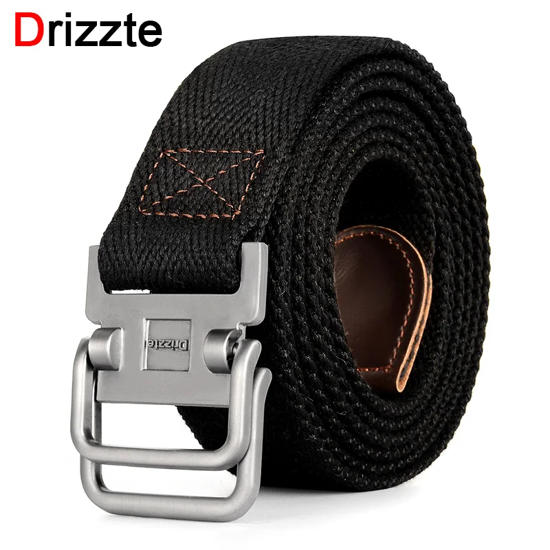 Ремень тканевый мужской с двойной пряжкой 100 190 см|web belt|belt for jeansbelt black |