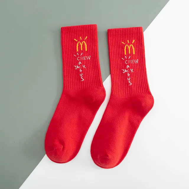 Men socks Travis Scott Skate Crew Socks Men Sport Travis Scott Cactus Jack Bandanas Socks Streetwear Hip Hop gifts for men R01