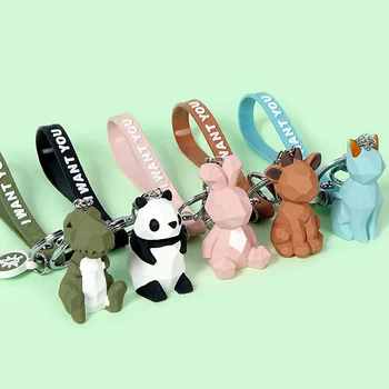 

Cute Anime Key Chain Panda Decor Key Chains Purse Pendant Bag Charm for Keys Ring Creative Gift Women Trinket Kpop Accessories