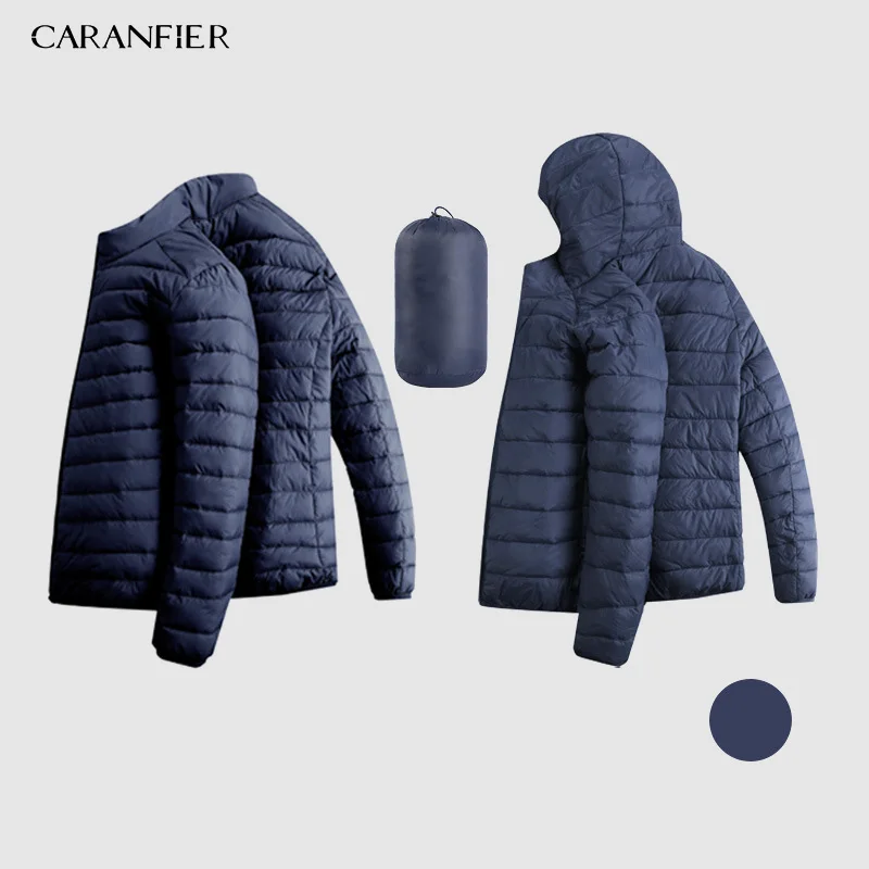 Новинка 2019 куртка CARANFIER пальто осенне зимние парки мужские повседневные Мужское