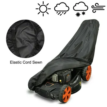 

W/ Storage Bag Lawn Mower Cover Black 191*50*100cm Large Size Universal