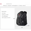 Swiss Waterproof Multifunctional USB Charger Port Backpack 5 interlayer anti-theft lock Travel bag Schoolbag 17