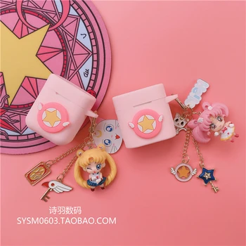 

Cartoon sailor moon case For Xiaomi Air Bluetooth earphone soft silicon bag, for Xiaomi AIR 1 /2 protect cover 3D toy /fingering