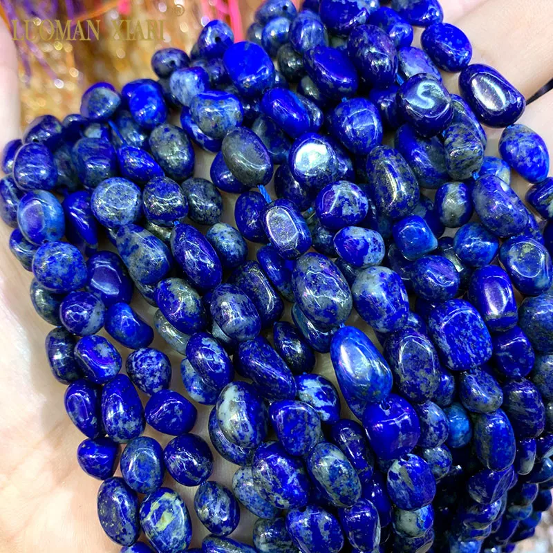 Lapis lazuli Гравия 8-10 мм натуральные аметисты кунциты лазурит Pietersite каменные бусины для самостоятельного изготовления ювелирных изделий браслет ожерелье - Цвет: Lapis lazuli