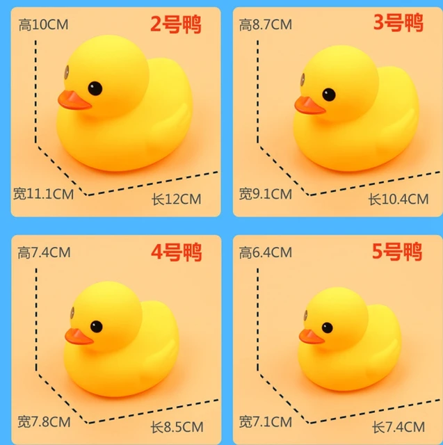 Baby Bath Toys for Newborn 0-12 Month Gift Bathroom Rubber Large Yellow Duck Bathing Playing Water Kawaii Squeeze Float Ducks 5