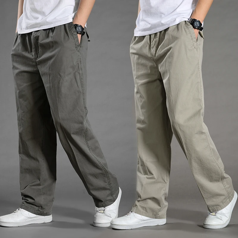 Men's Cargo Pants Summer Spring Cotton Work Wear New In Large Size 6XL Casual Climbing Joggers Sweatpants Hombre Autumn Trousers