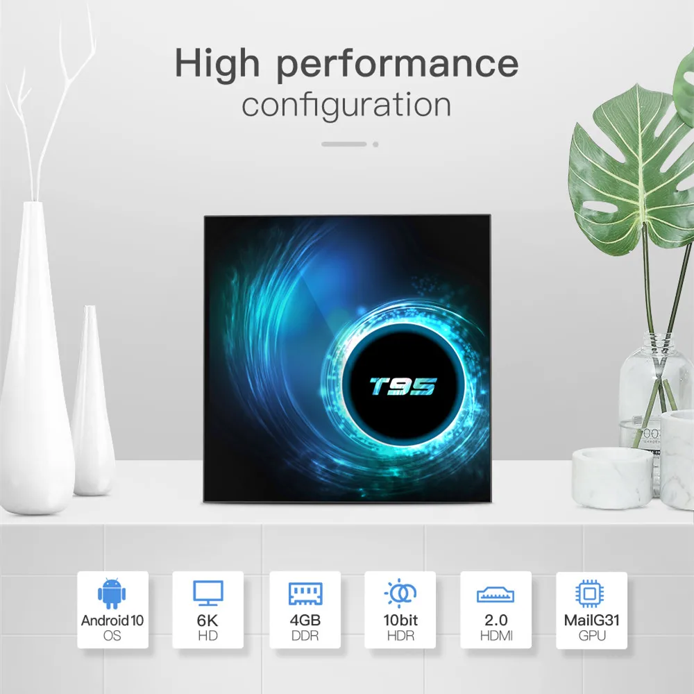 T95 ТВ приставка Android 10,0 Allwinner H616 Четырехъядерный 4 Гб 64 Гб Wifi 1080P H.265 4K телеприставка медиаплеер Youtube Smart Android tv Box