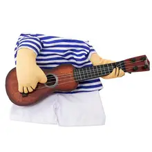 Питомец гитарный костюм костюмы для собак гитарист плеер косплей на Хэллоуин, Рождество вечерние Смешные Кошки Одежда