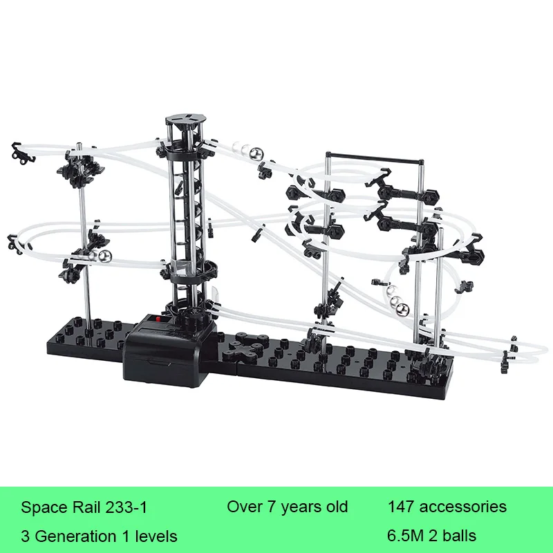 

Space Rail 1 Levels 233-1 Roller Coaster Space Ball Model Building Blokcs Kits DIY Educational Toys for Children Christmas Gifts