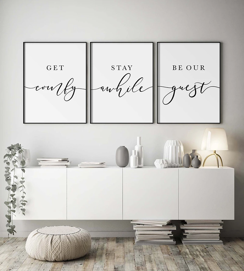 Get Comfy Stay Awhile Be Our Guest Guest Room Above Bed Decor Set Of 3 Printable Wall Art Bedroom Posters Painting Calligraphy Aliexpress Get Comfy Stay Awhile Be Our Guest Guest Room Above Bed Decor Set Of 3 Printable Wall Art Bedroom Posters Painting Calligraphy Aliexpress