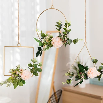 

3set Window Nursery Room Flower Wreath Multifunction For Wedding Home Decoration Artificial Plant Wall Art Backdrop Hotel