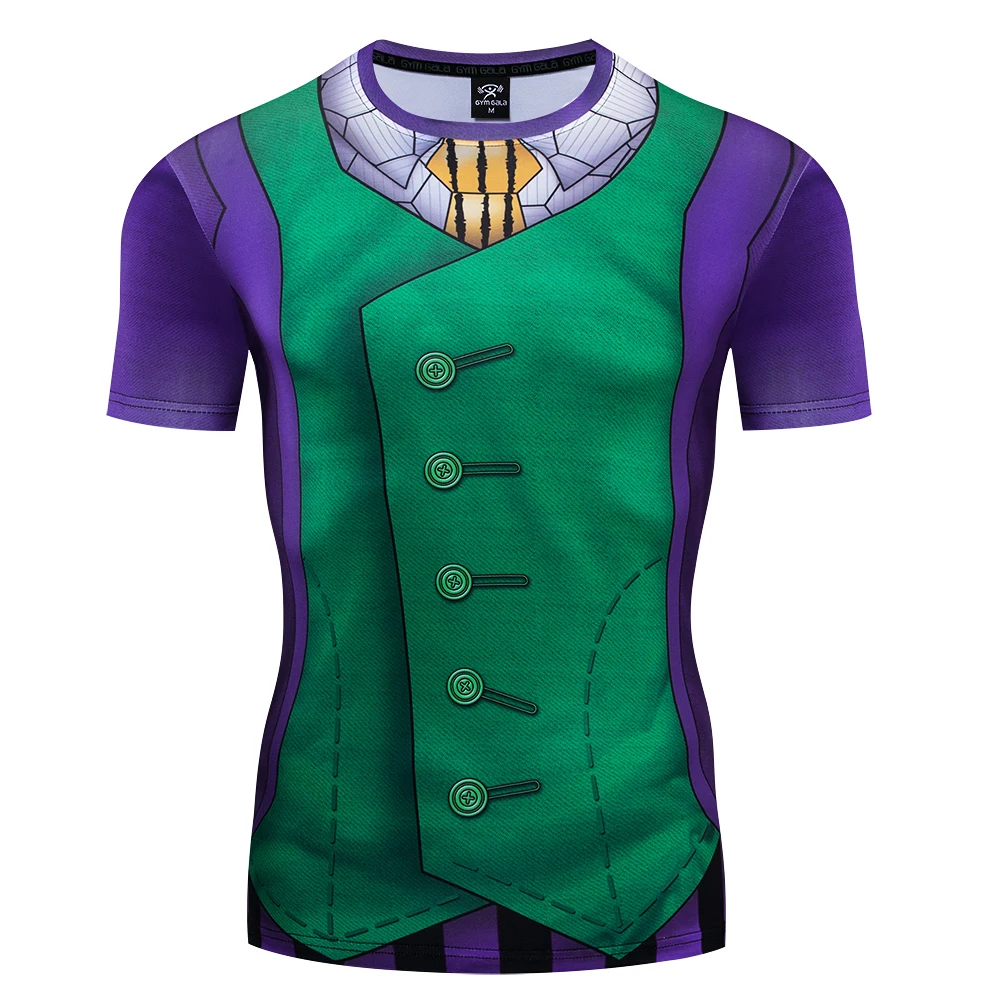 

Men's T shirts Bat Clown series 3D Printed Compression T-shirts Tops Summer Tights Short Sleeve Suitable for gym