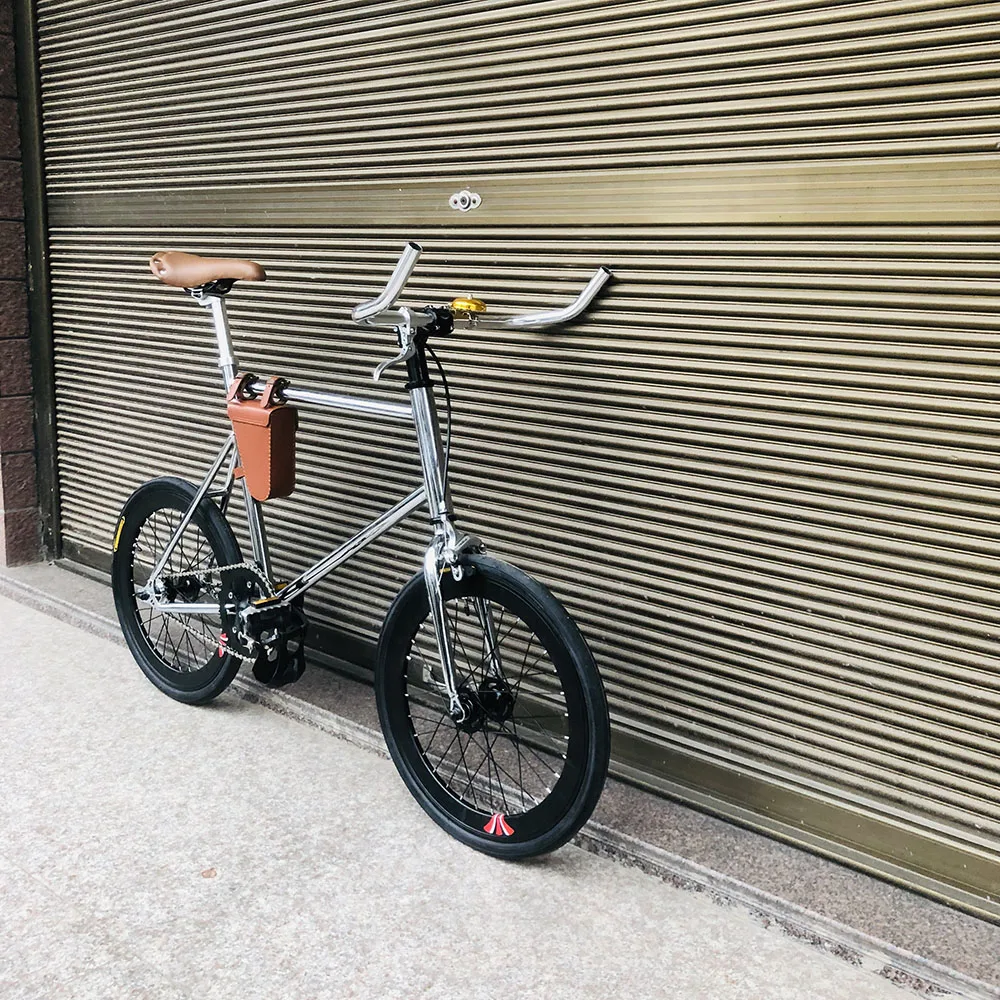 20 inch fixed gear bike Single speed Retro Bike fixie bike vintage sliver bicycle frame mini vinbicycle with sliver basket