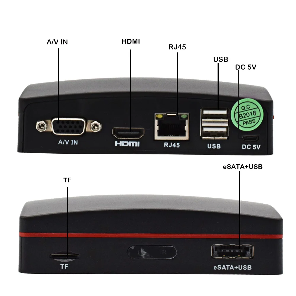 Новый 8ch H.265 5MP мини NVR сетевой Запись видео для видеонаблюдения Камера IP Камера Поддержка P2P eSATA TF слот USB Мышь удаленного Управление