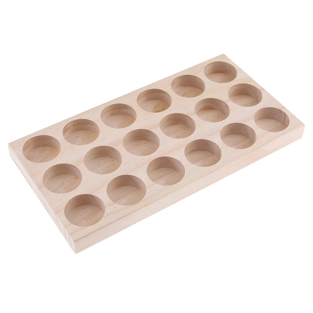 18 Slots, Essential Oil Storage Box Rack, Keeping Your Oils Safe, Wooden Nail Polish Organizer Storage Shelf 30/20/10/5ml