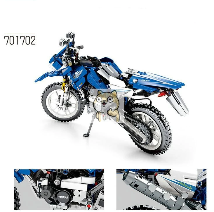 799pcs1: 8 Моделирование технологии мотоцикла строительные блоки 701702 детские развивающие Конструктор из строительных блоков игрушки