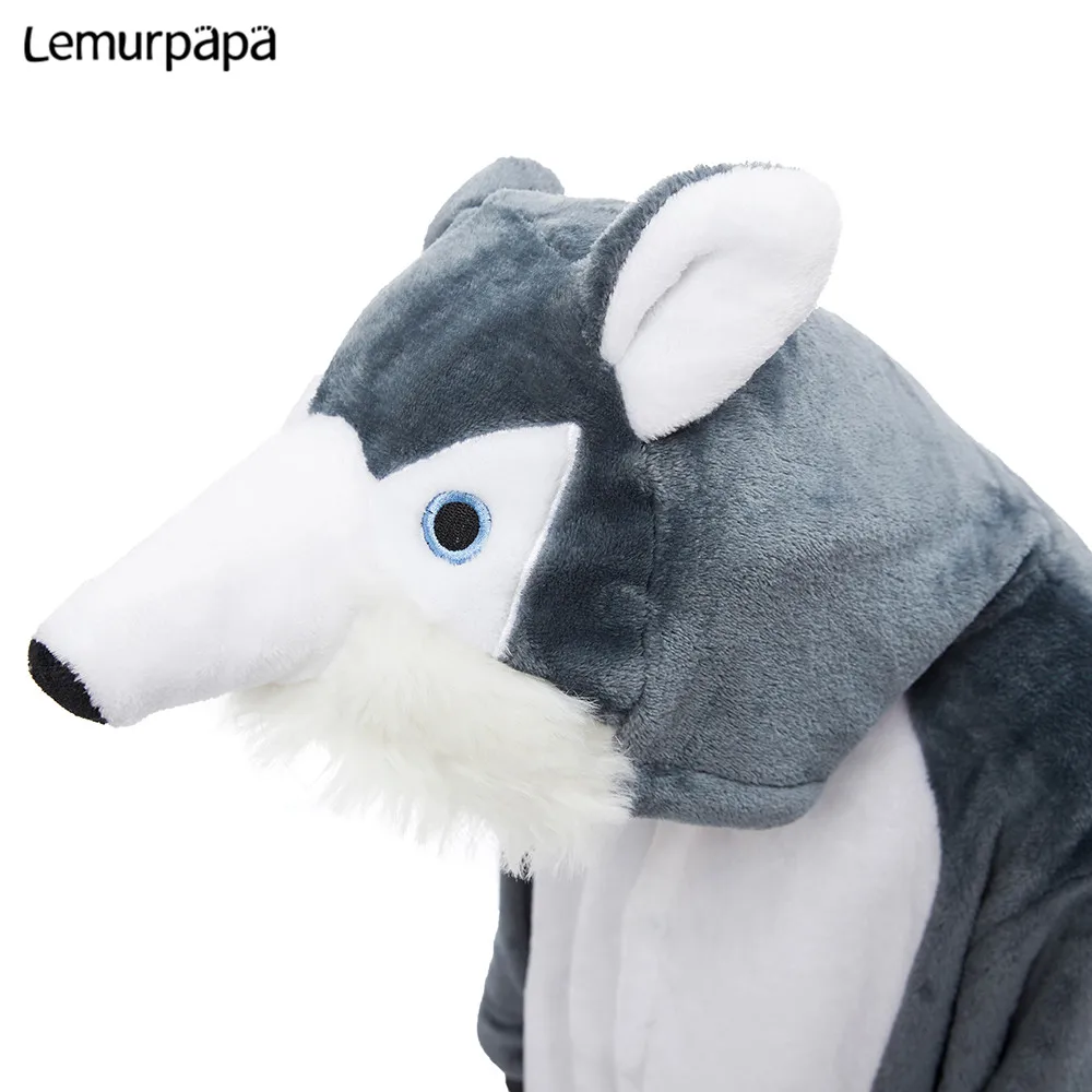 Children kigurumis Onesie Animal Cute Husky Homewear kids Pajama Winter Sleepwear Cosplay Party Child Costume