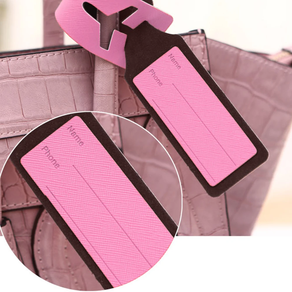Luggage Tags English Letter Luggage Label Strap Suitcase Name ID Address Tags Luggage Tags Label Holder Random Color#326