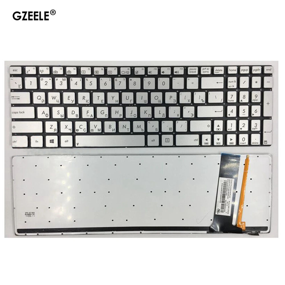 Teclado Retroiluminado para Asus N56 N56v U500vz N76 R500v R505 N550 N750 Q550 N550 N550j G550j Q550 j jv g Russo - Imagem 2