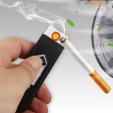 Ветрозащитная сигарета с usb-разъемом, беспламенный Зажигалка Powstro USB Электронная табачная сигара без газа/топлива перезаряжаемые гаджеты взрывозащищенные