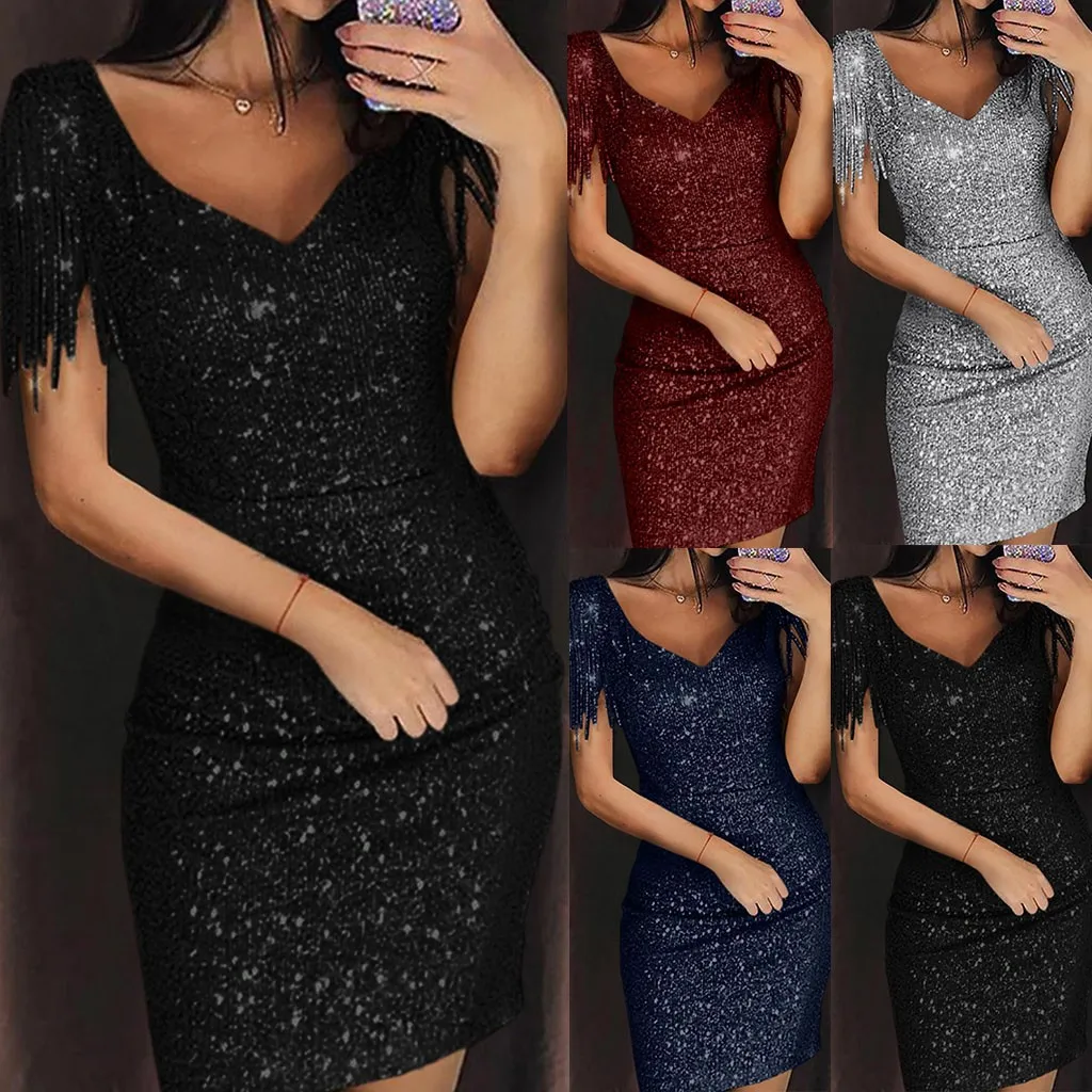 Vestidos ropa mujer размера плюс, женские сексуальные блестящие платья на бретельках с блестками, Клубные вечерние платья, женские вечерние платья sukienki robe hiver femme
