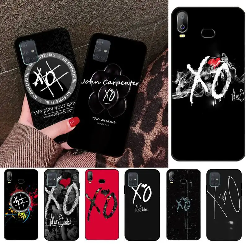 HPCHCJHM Лидер продаж Weeknd XO логотип Модный черный мягкий чехол для телефона Samsung A10 A20