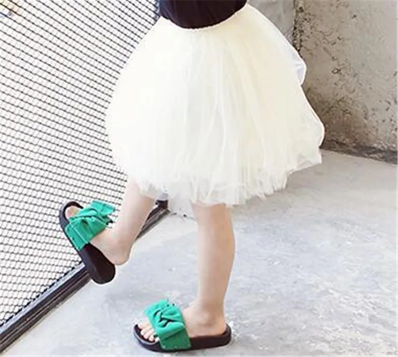 White Г. Летняя Милая пышная мягкая фатиновая юбка-пачка для маленьких девочек, юбка-американка юбки для девочек от 1 до 12 лет, детские юбки для мамы и дочки - Цвет: White