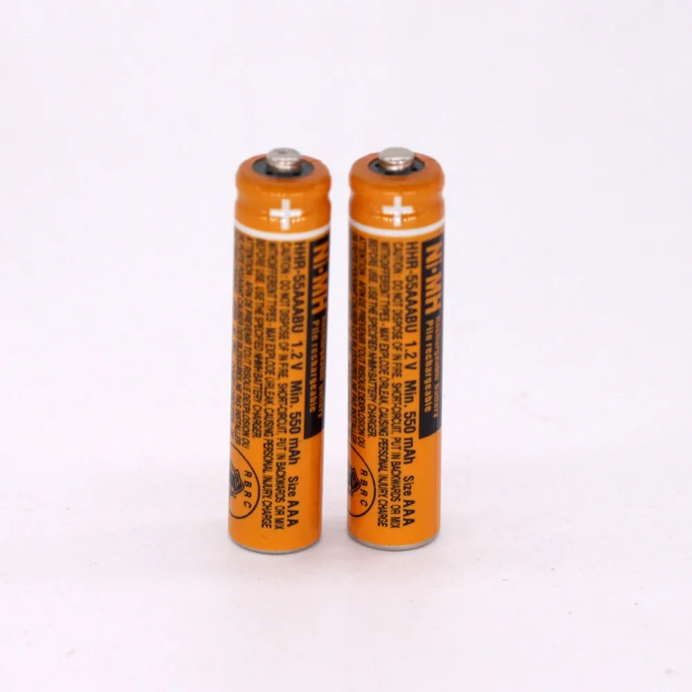2 шт. AAA батарея для HHR 55AAABU беспроводной телефон Panasonic батареи 1 V 550mAh оригинальный