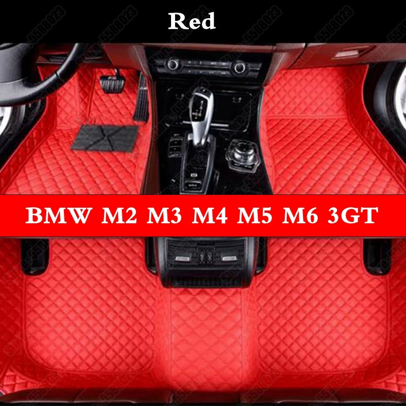 

Car Foot Mats for BMW M2 M3 M4 M5 M6 3GT 5GT I3 Custom Made Personalized All Weather Floor Mat Sedan Automotive Carpet Cover Pad