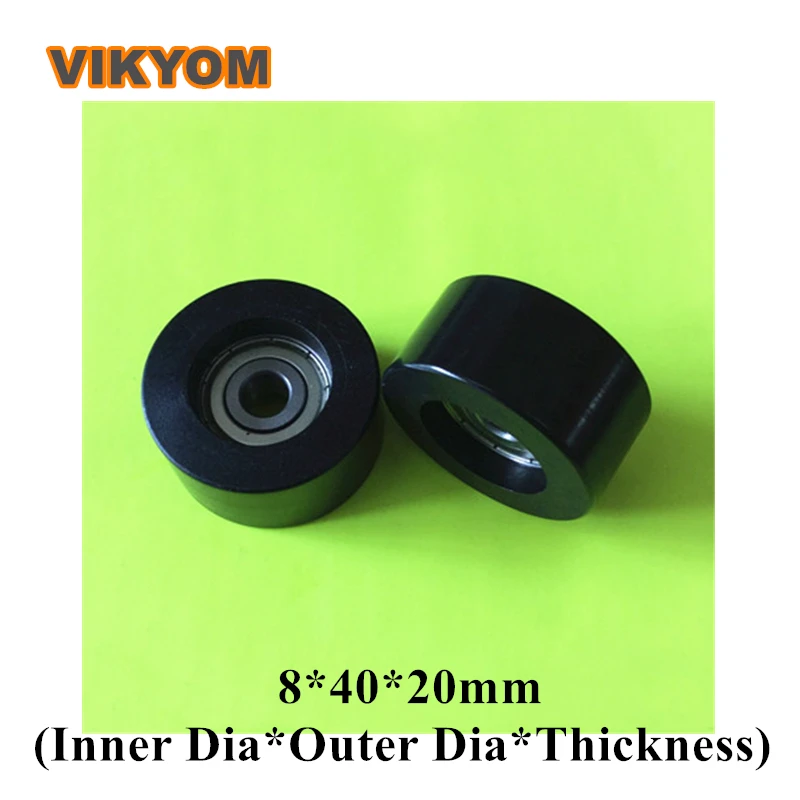 8x40x20mm Coated POM Bearings Plastic Pulley Wheels Deep Groove Ball Bearing With Nylon Cage Sealed Bearing Used on Furniture