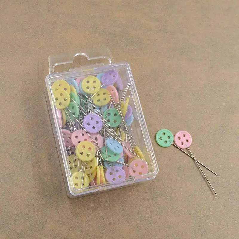 100 шт./пакет шпильки разноцветные булавки для шитья и пэчворка цветочные бутоны шпильки швейная инструмент для искусства Вышивание
